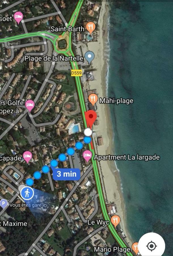 Appartement Sainte-Maxime, Plage De La Nartelle Екстер'єр фото